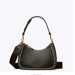 New Tory Burch Thea Pebble Leather Large Convertible Shoulder Handbag